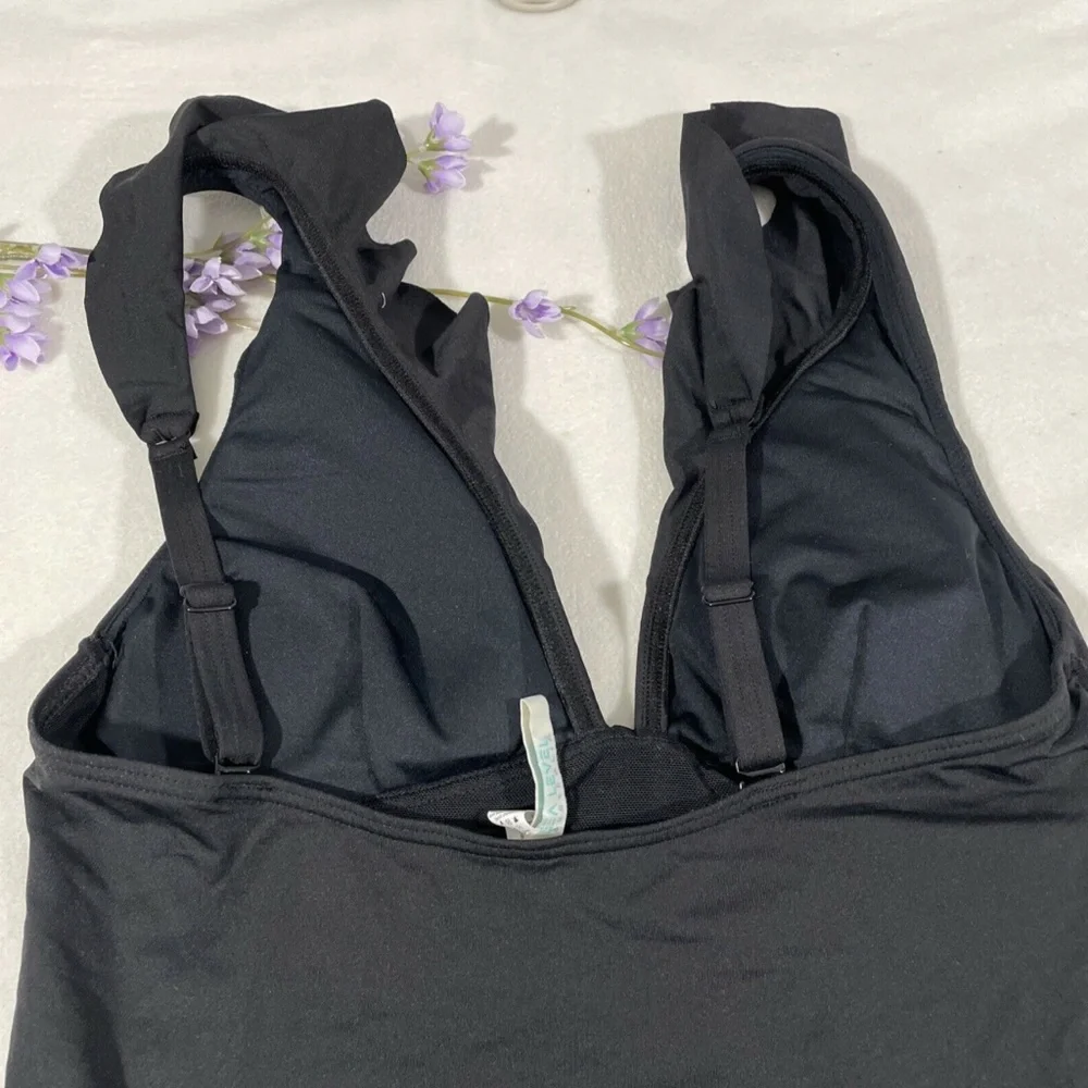 NEW Sea Level [ 6 US ] Ruffle Frill One-Piece Swimsuit in‎ Black